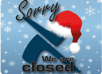 Christmas/New Year's Eve closing